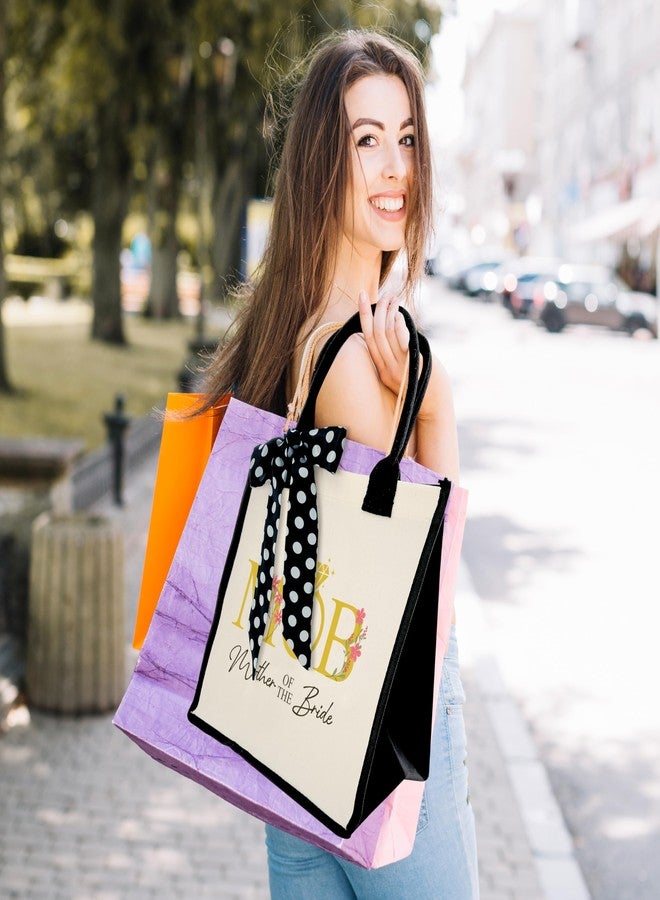 BXVRT Mother Of The Bride Shoulder Beach Bag, Wedding Gifts For Mother, Mother Of The Bride Definition Canvas Tote Bag, Honeymoon Shopping Bag, Bachelorette Engagement Party Gifts For Mom -62 - Image 5